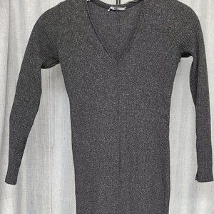 Zara Dark Grey Full Body Long Sleeve Dress Size M